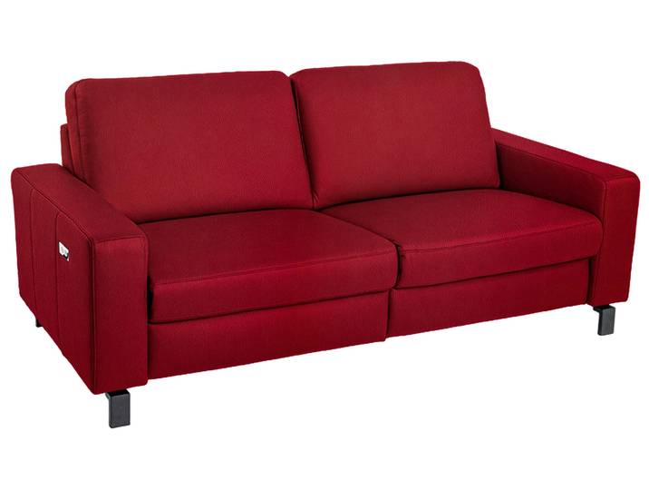 Sofa Cagliari Plus Basic Candy / Farbe: Cherry / Material: Leder Basic