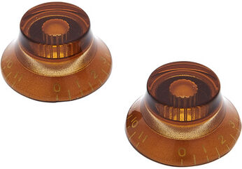 Allparts Bell Knobs to 11 Amber Amber