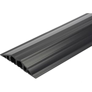 EHA Kabelbrücke 46020 Industrie, 2 Kanal, 150 cm x 20 cm, überfahrbar, schwarz, Gummi