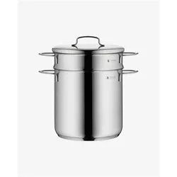WMF Nudeltopf mit Deckel 18cm (718826040), Edelstahl, Pfanne + Kochtopf, Silber