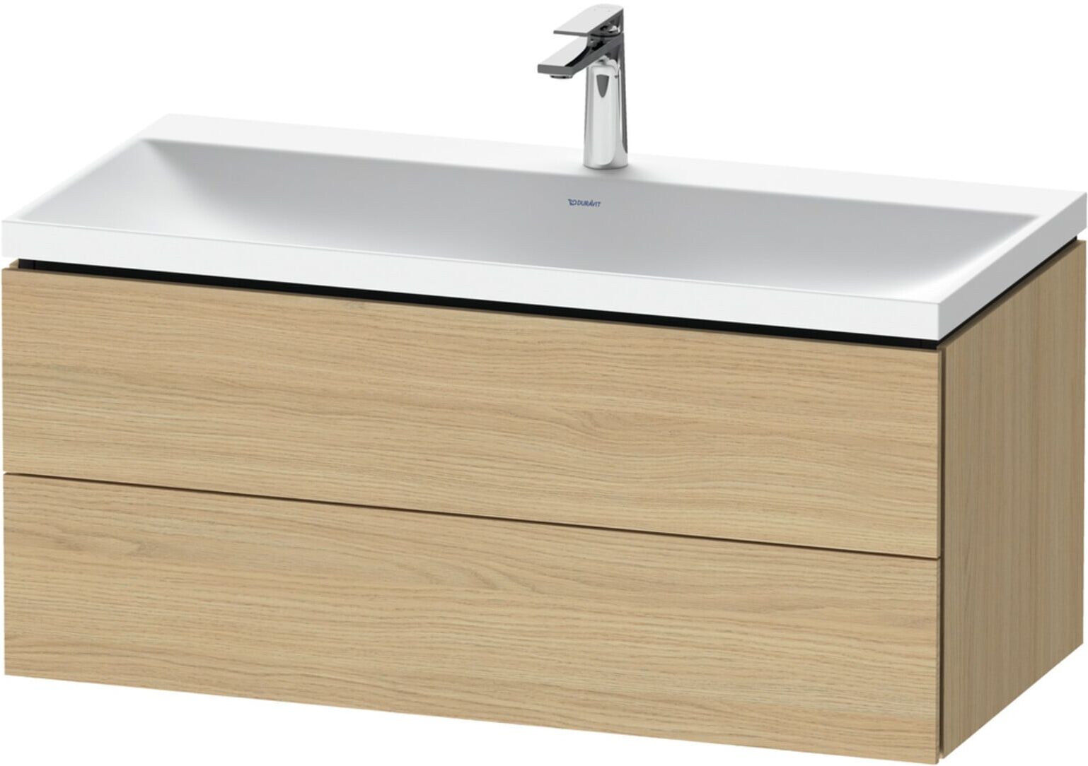 Duravit Möbel-Set L-Cube 100x48x48cm, m Hahnl., Ei Nat, 2 Schub. (LC6952O30300000)
