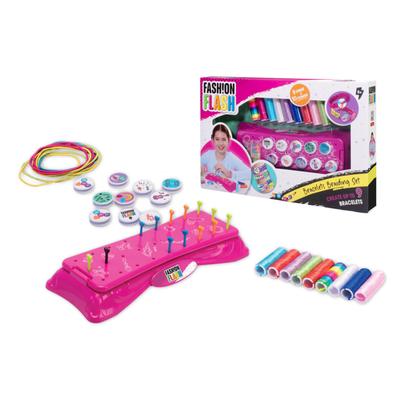 Kreativset SIMBA "Fashion Flash Bunte Ambänder Flechtset", pink (bunt), Kreativsets, Kinder
