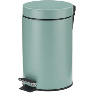 Kela Mülleimer Monaco, 24287, jadegrün, Kosmetikeimer aus Metall, 3 Liter