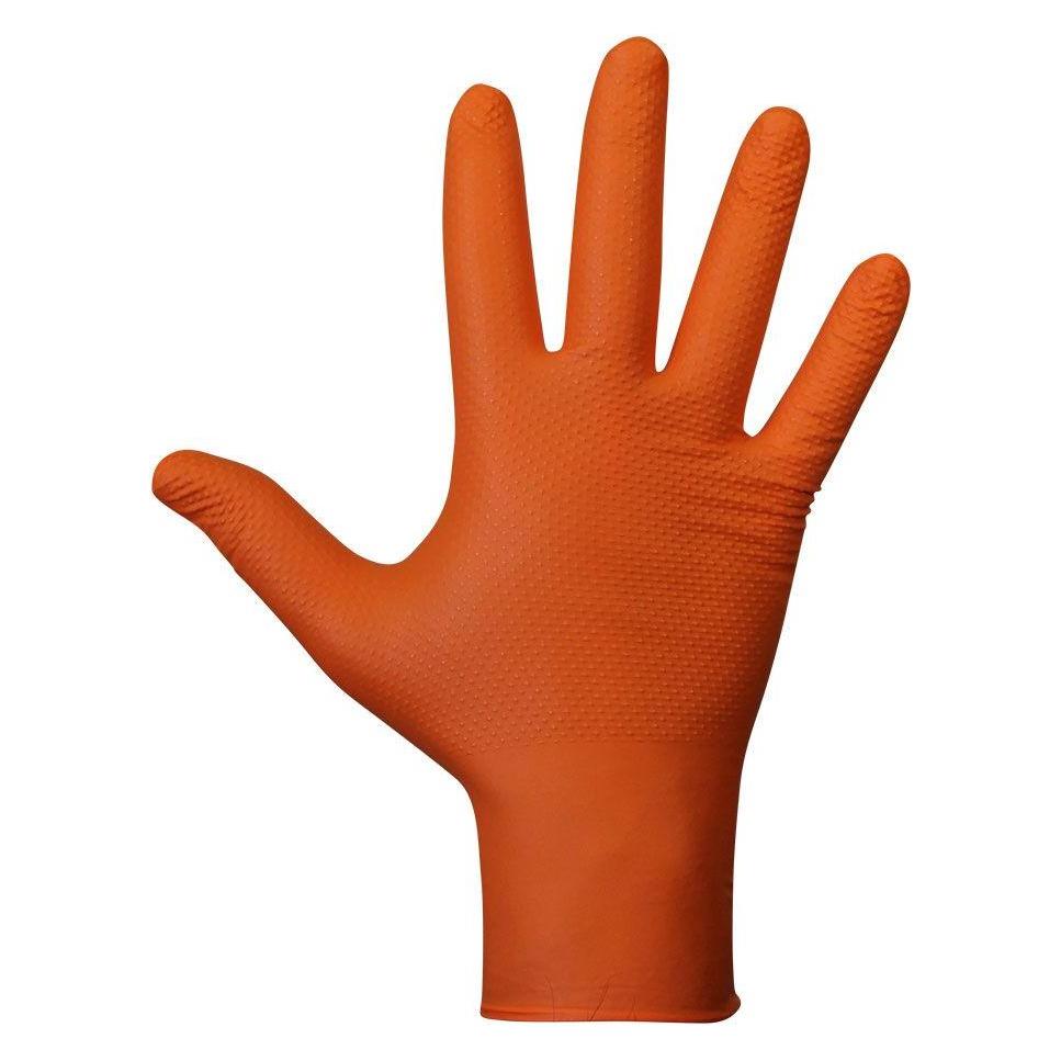 Juba Agility Grip Orange Nitrile Powder-Free Gloves (11) (49450036)