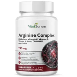 VitaSanum® Arginine Complex – 1900 mg L-Arginin Tagesportion (3 Kapseln)