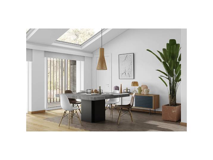 Table II 130 x 130 cm Gris/Noir