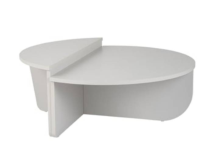 Stilvolles graues Couchtisch-Set (2 Teile), 100% melaminbeschichtete Spanplatte, 18 mm dick groß: 90x60x30 cm, klein: 85x30x35 cm modernes Design für Wohnzimmer
