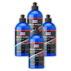 4x Lackpolitur LIQUI MOLY 21761 Polieren & Wachsen für mittlere Kratzer 500 ml