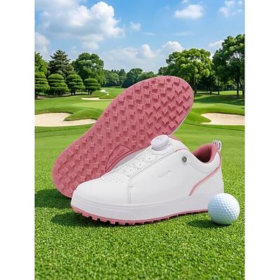 Schwarze Golfschuhe für Damen – bequeme Golfschuhe mit Spikes für Golfplatz, Driving Range, Spaziergänge und Outdoor-Aktivitäten