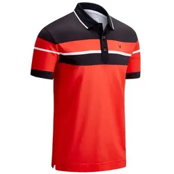 Callaway Golf X Big Stripe Polo rot/schwarz
