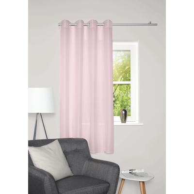 Vorhang HOME BASICS "BENOGA", rosa, B:135cm H:175cm, Polyester, Gardinen, Ösenschal, Uni, Dekostruktur
