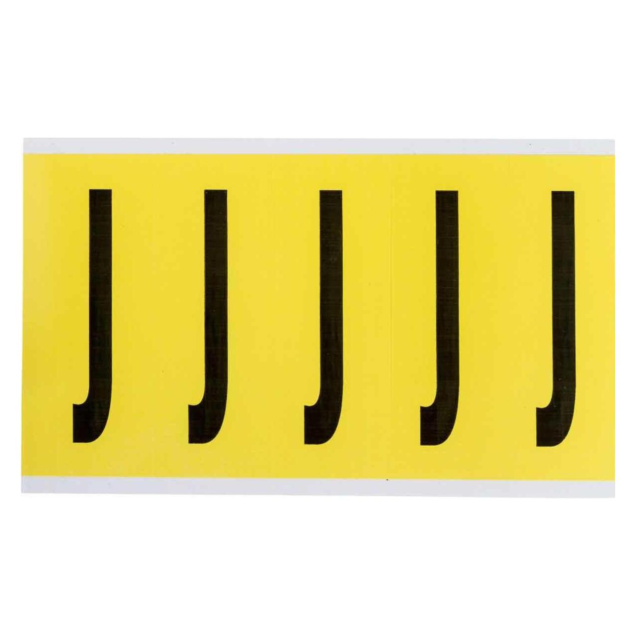 Brady 3460-J, B-499, Nylongewebe, Buchstabe J, Schwarz auf Gelb, 44 x 127mm, Schrifthöhe 98mm(25 K (3460-J)