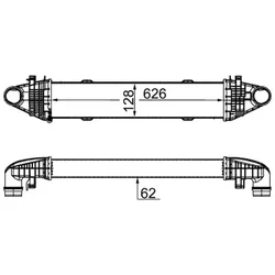 Ladeluftkühler MAHLE CI 356 000S für Mercedes-Benz C