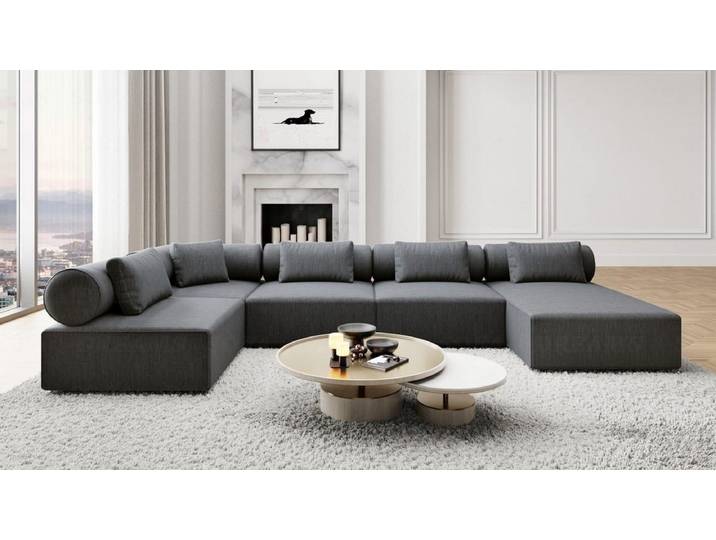 Couchlandschaft Laguardia U-Form in Stoff