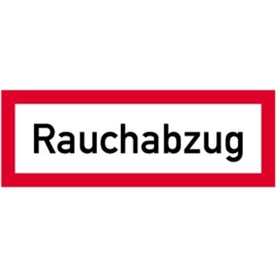 Schild Rauchabzug, Alu, 297x105 mm