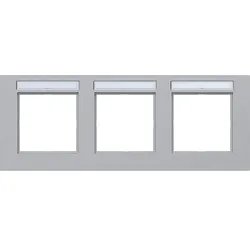Hager WAD8302TA Rahmen 3fach waagerecht, Beschriftungsfeld, A.8, titan metallisch, lackiert
