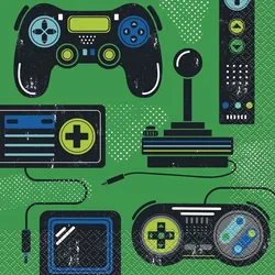 16 Servietten Gamer Geburtstag