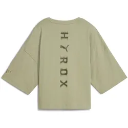 Puma, Damen, Sportshirt, W x Hyrox Cropped Lifestyle Tee (XXS), Grün, XXS