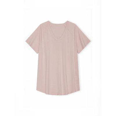 Funktionstop MOSHI MOSHI MIND "moshi moshi mind T-shirt favourite", Damen, Gr. onesize, rosa (rose dust), Obermaterial: 100% Baumwolle, Tops