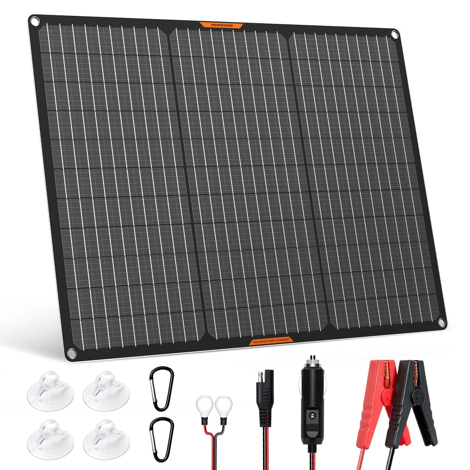 Dripio Zonnemodule 50 W, 12 V, draagbare batterijlader voor auto en boot