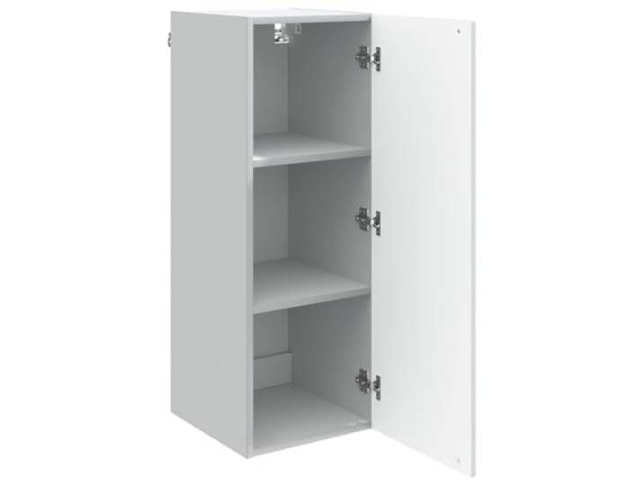 KTHLBRH Weißer Wandschrank 33 x 34,5 x 90 cm aus technischem Holz Platzsparendes Design, Vintage-Stil, 2 Einlegeböden, Griff aus Metall, einfache Reinigung