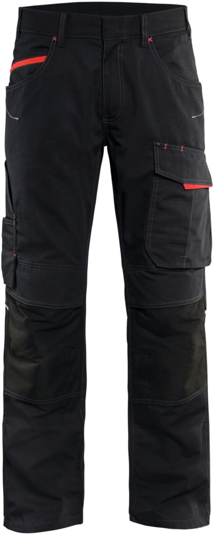 Blakläder Service Bundhose Service Plus, schwarz / rot, Konfektionsgröße 28 Grammatur 250 (149513309956D28)