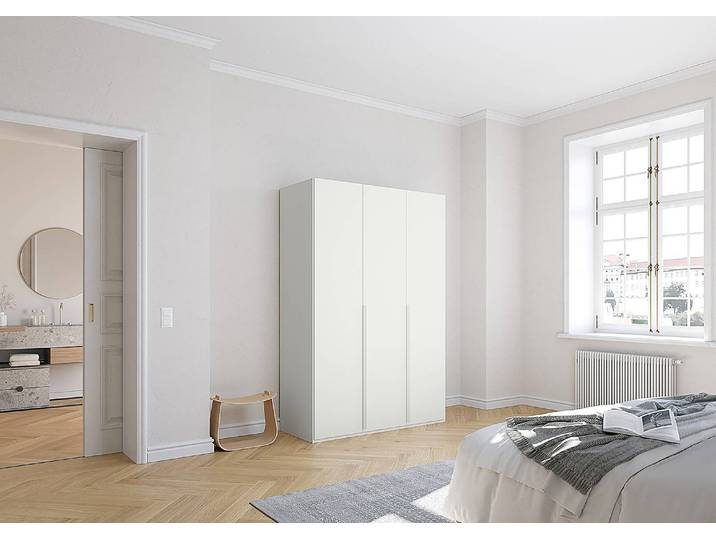 Drehtürenschrank Purisma Typ A 151cm Weiß/Alpinweiß