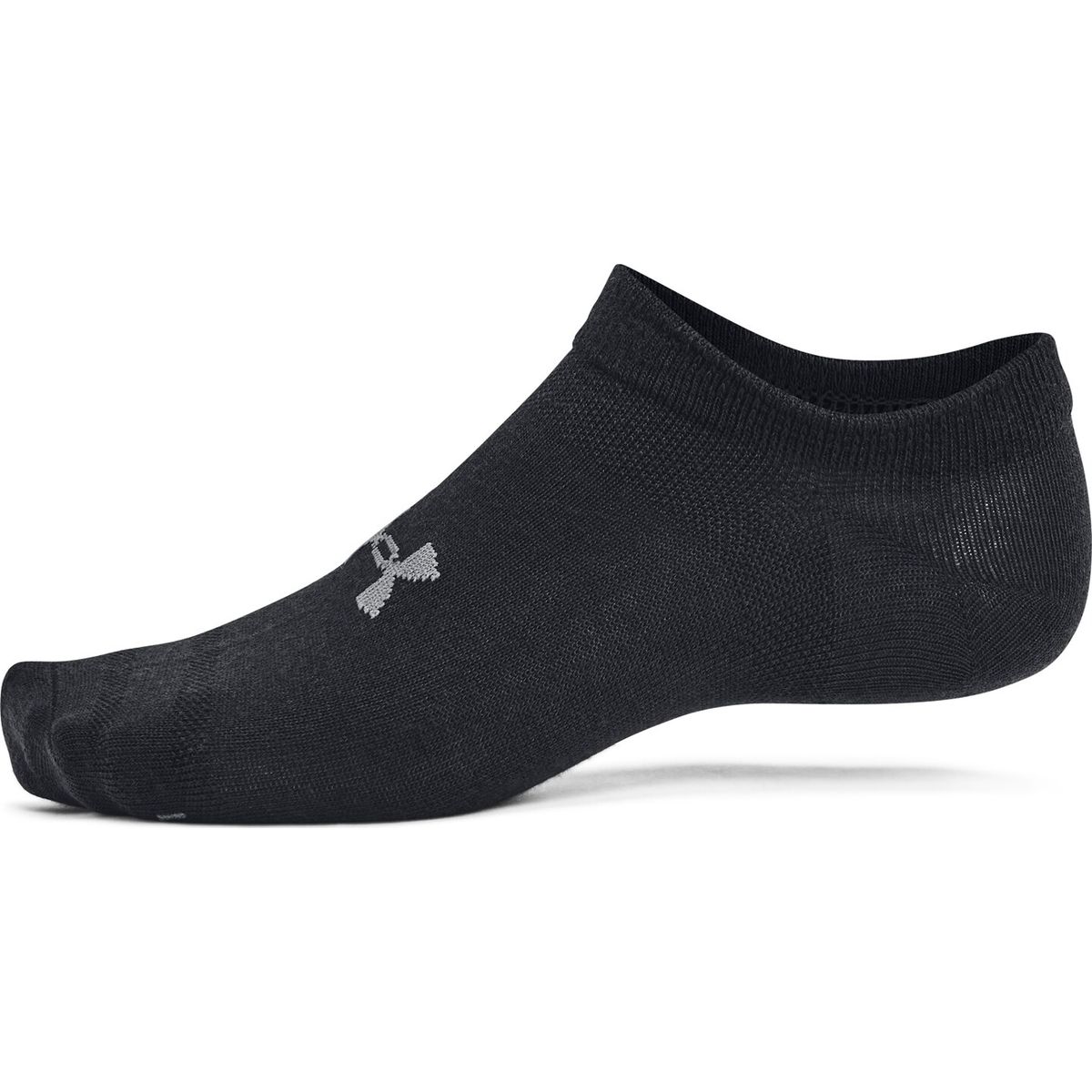 Under Armour Essential No Show 6pk black castlerock (001) L 1382611-001-LG