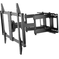 Manhattan Universal Wandhalterung für Großbildschirme, neig- und schwenkbar, Für Flachbildschirme und Curved Displays von 60" bis 100"* und bis zu 80 kg, neig- und schwenkbar sowie horizontal justierbar, schwarz