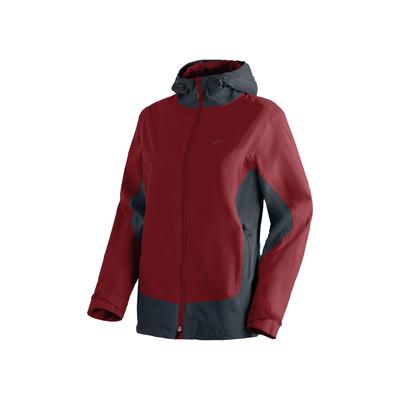Regenjacke MAIER SPORTS "Brocken W", Damen, Gr. 36, rot (blutrot), 100% Polyester, Jacken Regenjacke, Damen Jacke wasserdicht, moderner Windbreaker, Outdoorjacke, Reg. Fit