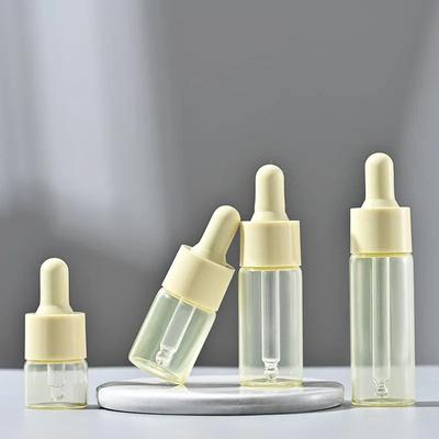 Uplifted Finds 10 Piece Cosmetic Glass Dropper Bottle Set yellow 10 Ml
