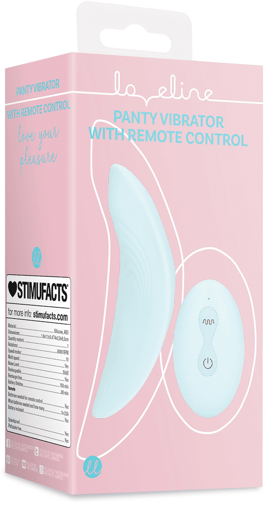 Loveline Panty Vibrator with Remote Control - Arctic Blue