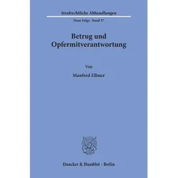 Betrug und Opfermitverantwortung, Fachbücher von Manfred Ellmer