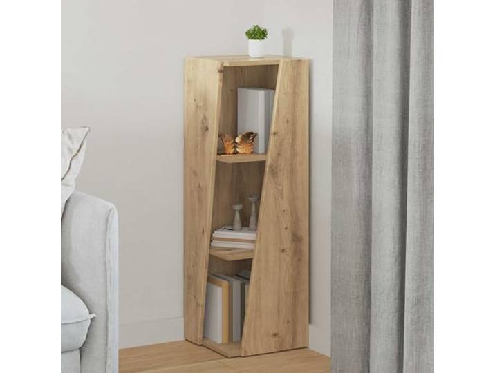 Holzwerkstoff Modernes minimalistisches Design Seitenregal Braun 33 x 32 x Seitenregal Artisan-Eiche 33 x 32 x 100,5 cm Holzwerkstoff Standregal mit PVC Pads für Wohnzimmer Schlafzimmer, schlankes