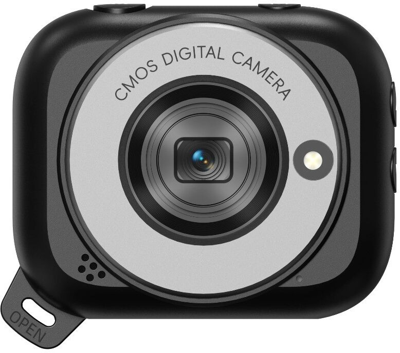 INF Magnetische Mini-Digitalkamera mit Weitwinkel, Makro, elektronischer Bildstabilisierung, 18x Zoom, 3.0 inch Flip-Bildschirm Schwarz