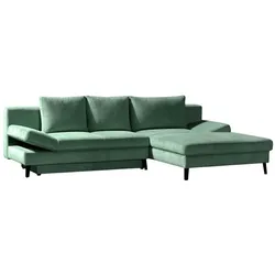 Ecksofa Shanice Stoff Grün
