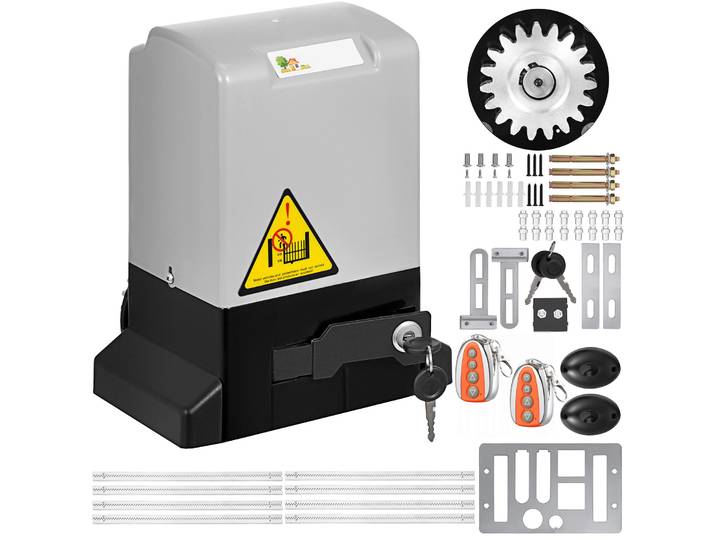 SucceBuy ouvre-porte coulissant automatique 1300LBS ouvre-porte de Garage électrique 2 clés avec supports opérateur pour hôtel usine école