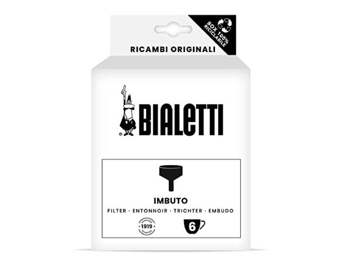 Bialetti Reserveonderdelen, inclusief 1 trechterfilter, compatibel met Moka Induction Bialetti 6 koppen