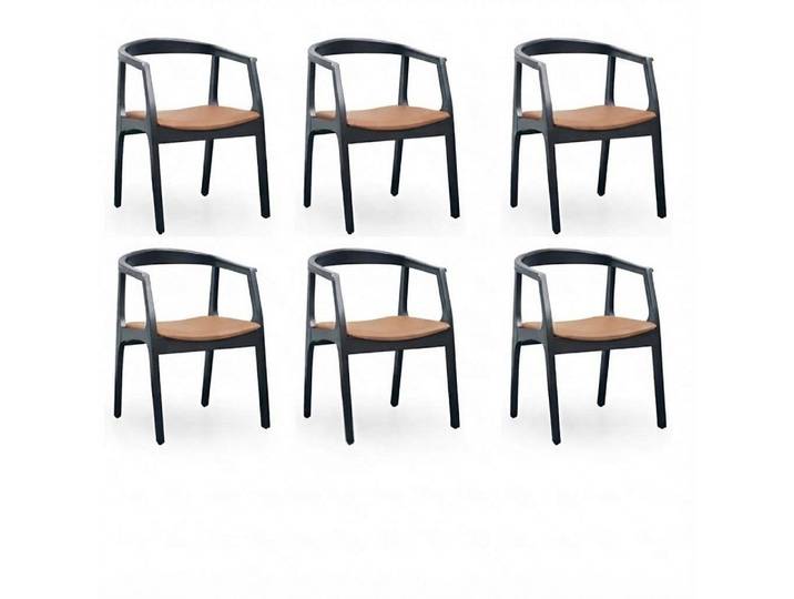 Xlmoebel Armlehnstuhl Gepolsterte Design-Stühle in modernem Stil für Esszimmer (6x Stühle), Hergestellt in Europa