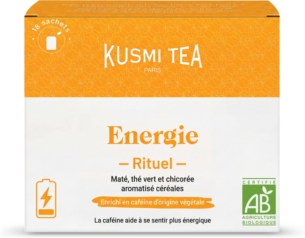 Bio Energie Ritual - Energiespendender Grüntee, mate, getreide, koffein - Kusmi Tea