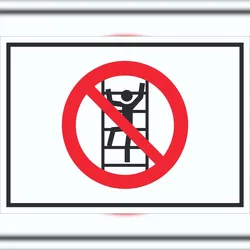 HB-Druck Schild Klettern verboten Symbol A0 Rückseite selbstklebend