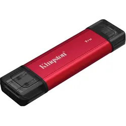 Kingston Tragbares duales Solid-State-Laufwerk (1 TB), Externe SSD, Schwarz, Rot