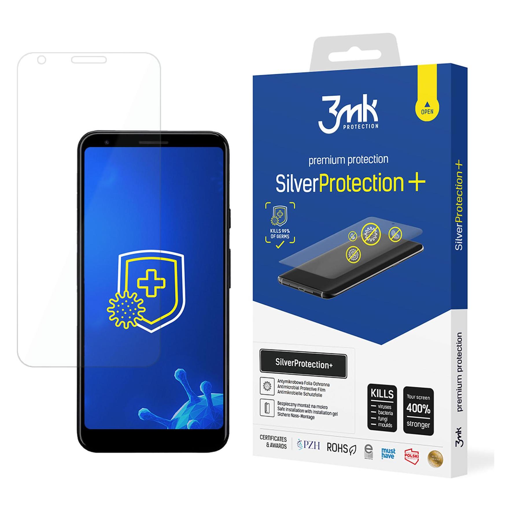 3MK SilverProtect+ Google Pixel 3a XL Folia Antymikrobowa montowana na mokro (1 Stk., Google Pixel 3a XL) (W-3SPrtP-GoPix10)