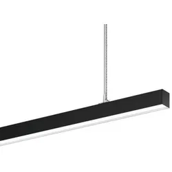 Siteco Silica 21 Hängeleuchte extrem breit strahlend, ELDACON® P, Prismenscheibe, Lichtfarbe 840, UGR ≤ 19, DALI 2, tiefschwarz matt (RAL 9005)