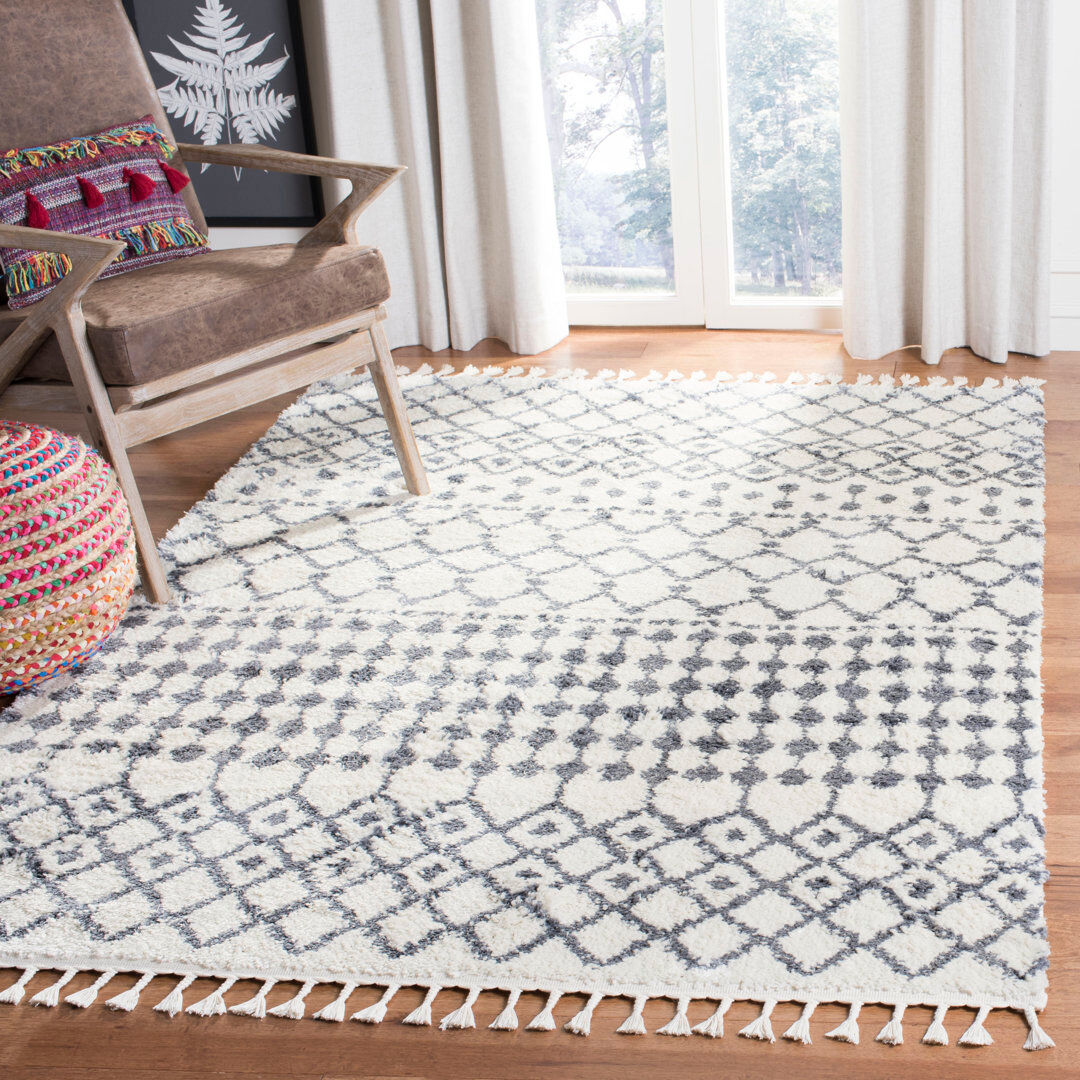 Mack + Milo Aghaleck Ikat Area Rug Cream Rectangle 122 x 183 cm
