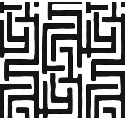 NextWall Graphic Maze Peel and Stick Wallpaper