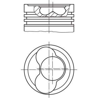 MAHLE Kolben 030 65 02 für Zylinder 1-2