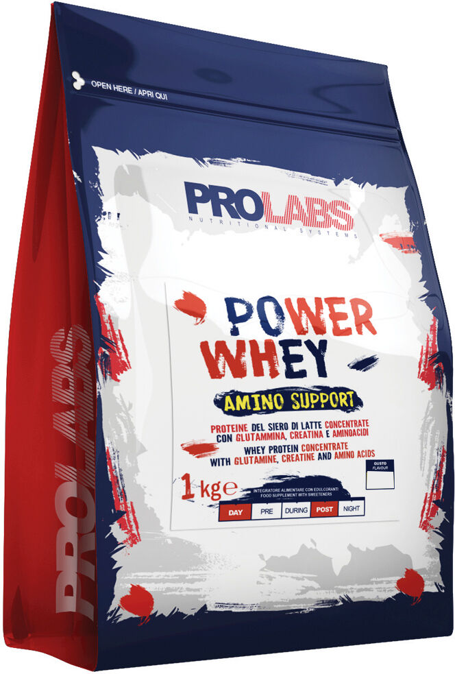 prolabs power whey amino support busta 1 kg wafer-nocciola