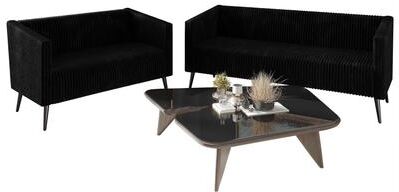 Craft Porch CraftPorch Corduroy Modern Velvet Upholstered 2-Piece Living Room Set