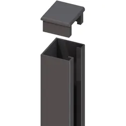 TraumGarten Sichtschutzzaun U-Montageprofil SYSTEM Anthrazit, 105 cm